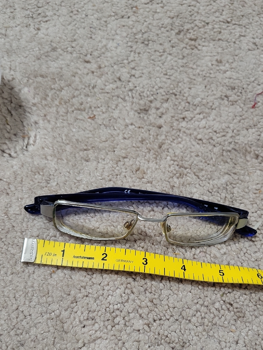 Nike Women's Gold Metal Frame Eyeglasses with Blue Temples